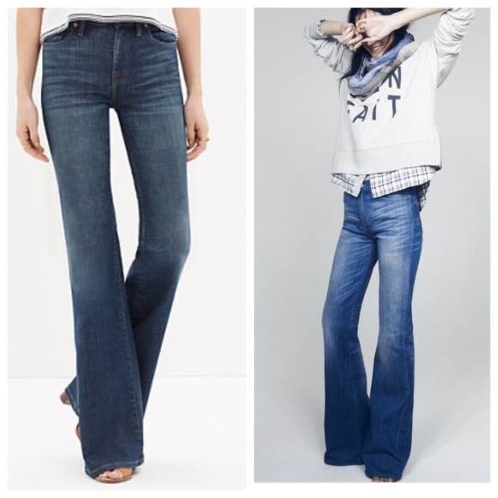 Madewell Flea Market Flares in Thom Wash size 27